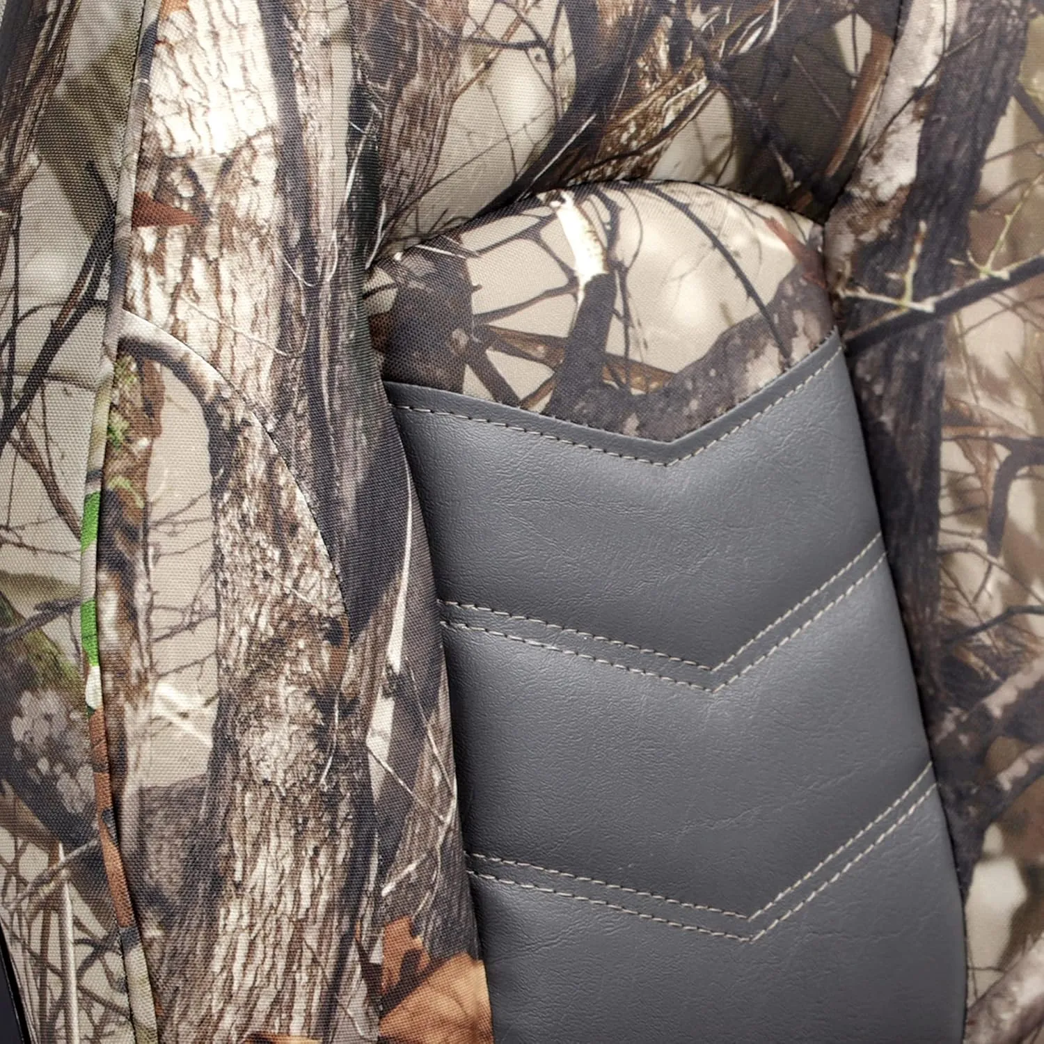 NORTHCAPTAIN Premium High Back Folding Boat Seat,Stainless Steel Screws Included,Camo/Charcoal,2 Seats