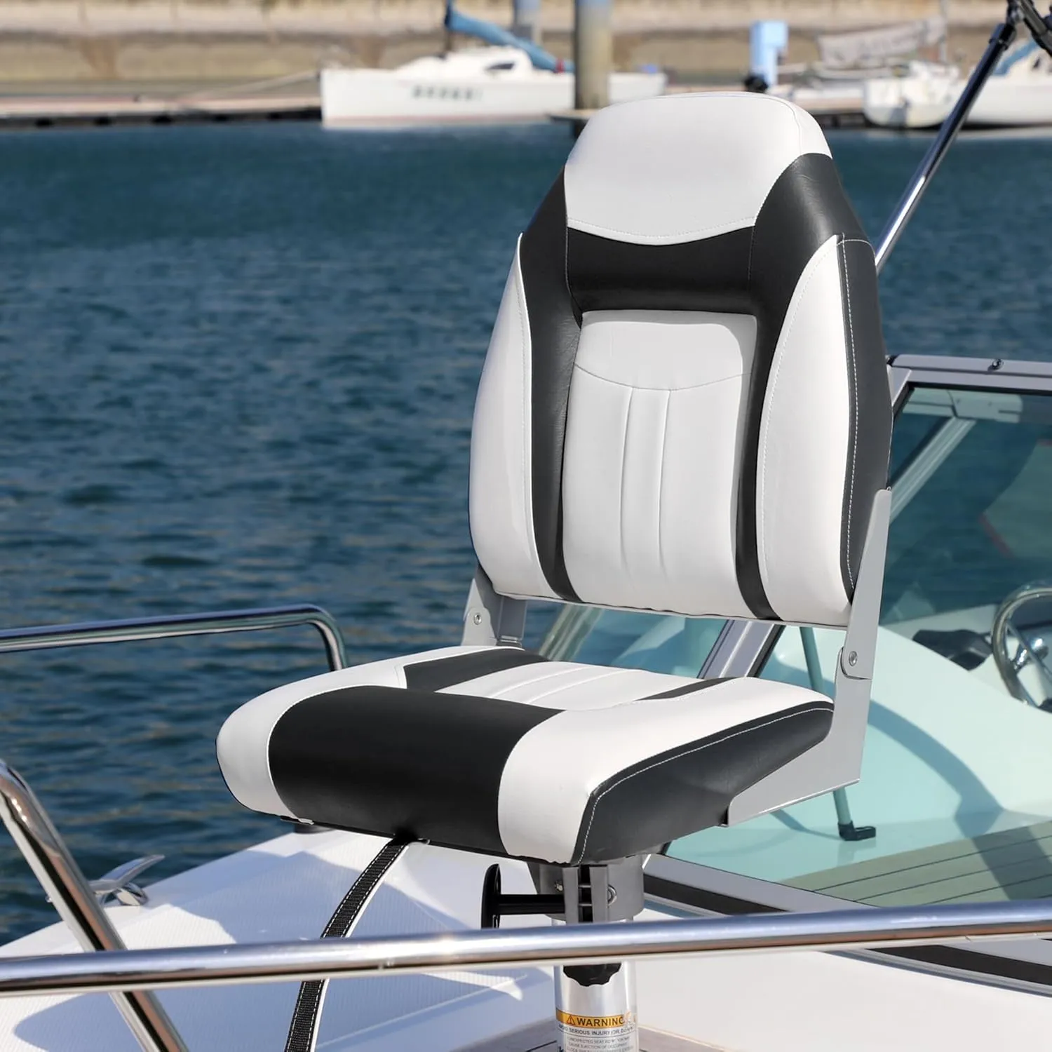 NORTHCAPTAIN S1 Deluxe A Pair of Marine High Back Folding Fishing Boat Seat,Stainless Steel Screws Included