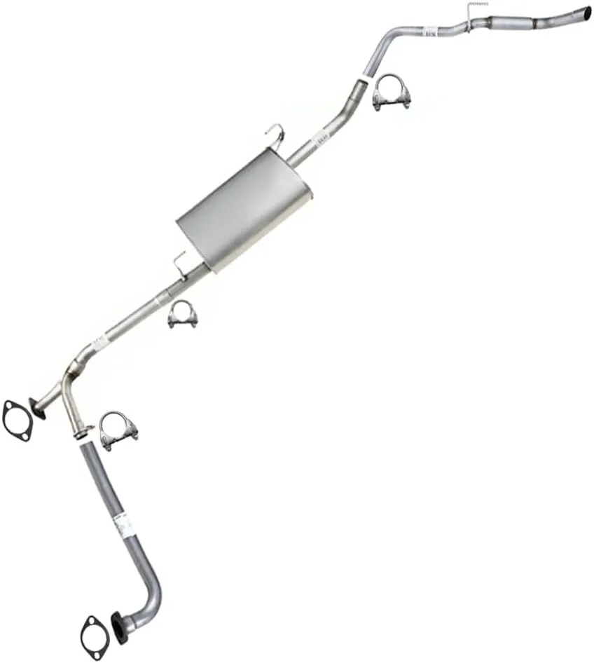 Northeastern Exhaust | Stainless Steel - Exhaust Front Pipe, Resonator, Muffler Exhaust System Compatible for Nissan Frontier 2007-2019 4.0L with 139.9" - Includes Clamps and Gaskets