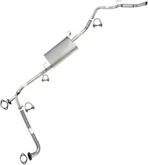 Northeastern Exhaust | Stainless Steel - Exhaust Front Pipe, Resonator, Muffler Exhaust System Compatible for Nissan Frontier 2007-2019 4.0L with 139.9" - Includes Clamps and Gaskets