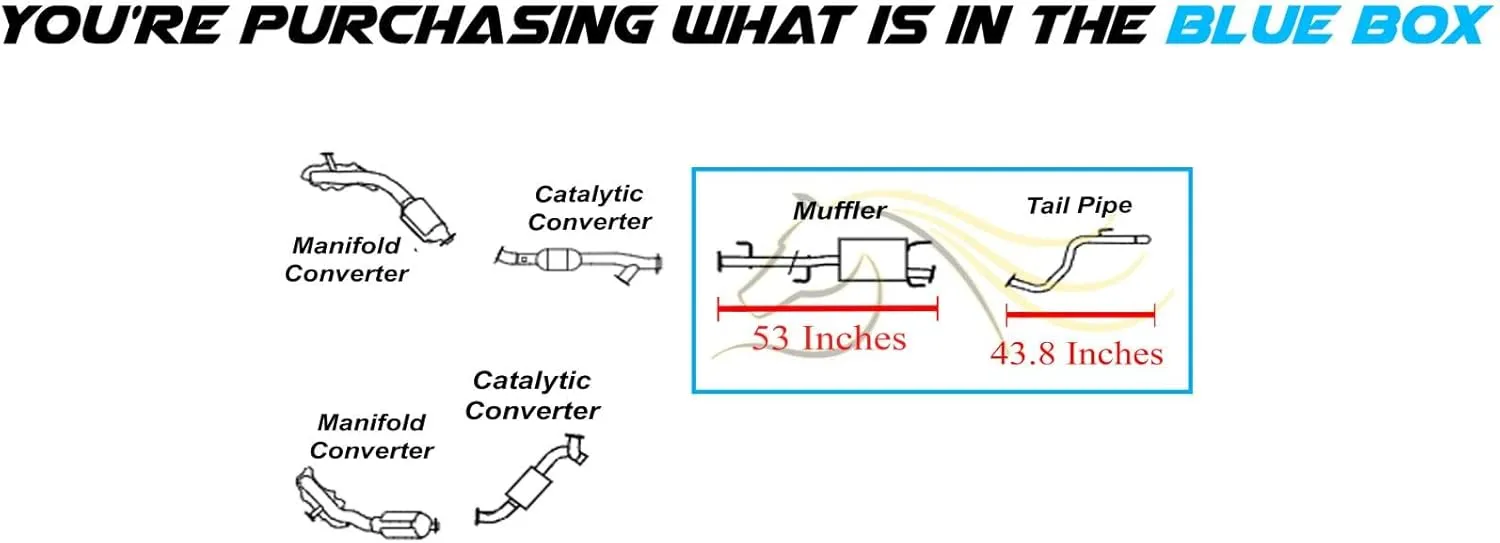 Northeastern Exhaust | Stainless Steel Muffler, Tailpipe Exhaust System Kit Compatible for Toyota FJ Cruiser 2007-2014 4.0L | Free Gaskets and Spring Bolt Kit | Automotive Replacement Part