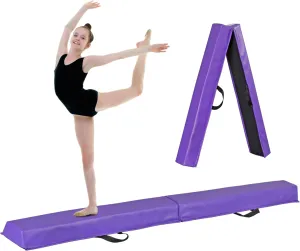 Nova Microdermabrasion 6 FT / 9 FT Folding Gymnastics Balance Beam Non-Slip Extra-Firm Foam Floor Balance Beam Home Training Equipment for Kids/Adults Home Use