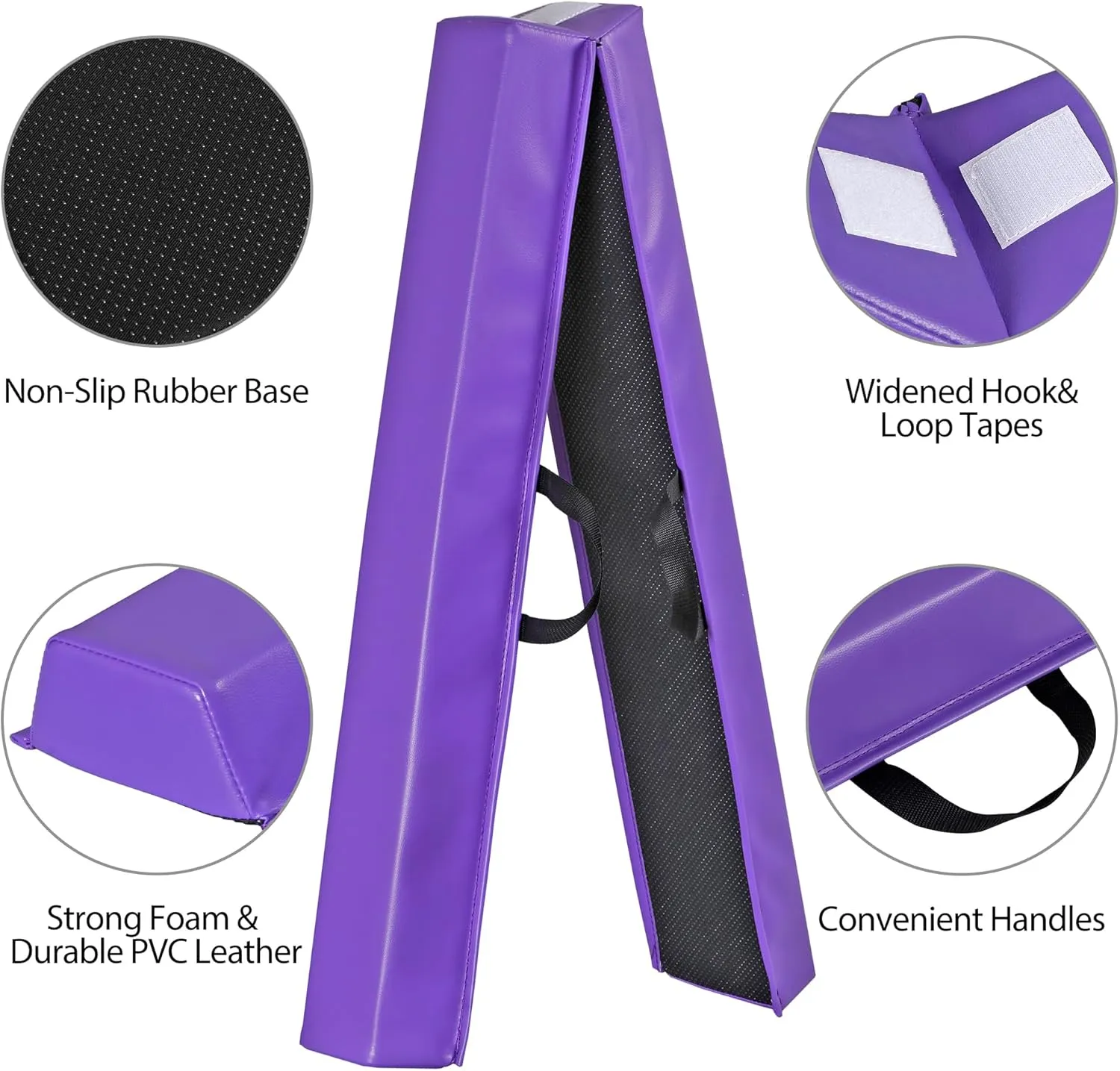 Nova Microdermabrasion 6 FT / 9 FT Folding Gymnastics Balance Beam Non-Slip Extra-Firm Foam Floor Balance Beam Home Training Equipment for Kids/Adults Home Use