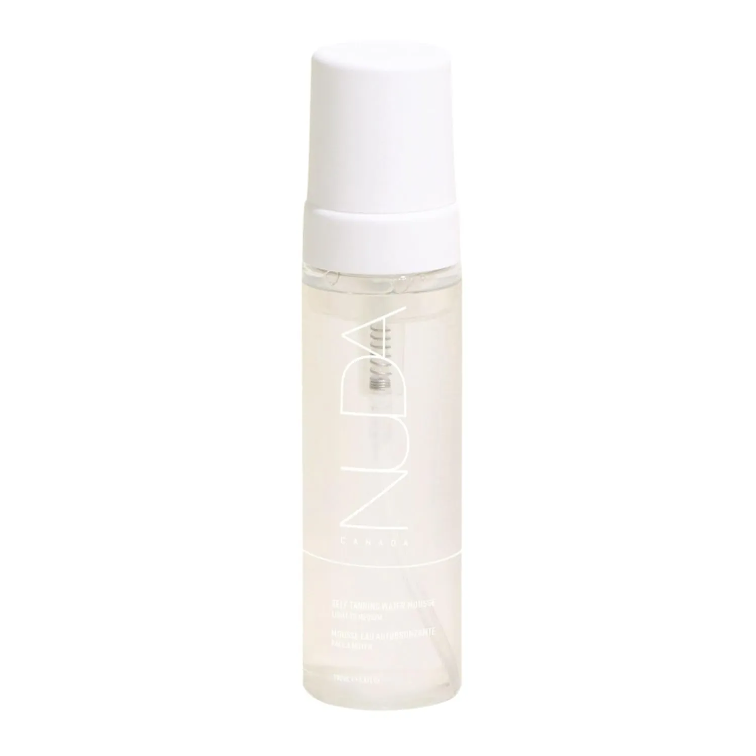 Nuda Cloudfoam Self Tanning Water Mousse, Fast Drying, Streak Free Self Tanner, Water Based Formula, Transfer Free, Hydrating Self Tanner, Fragrance Free, Organic, Vegan, Medium to Dark, 6.4 Oz