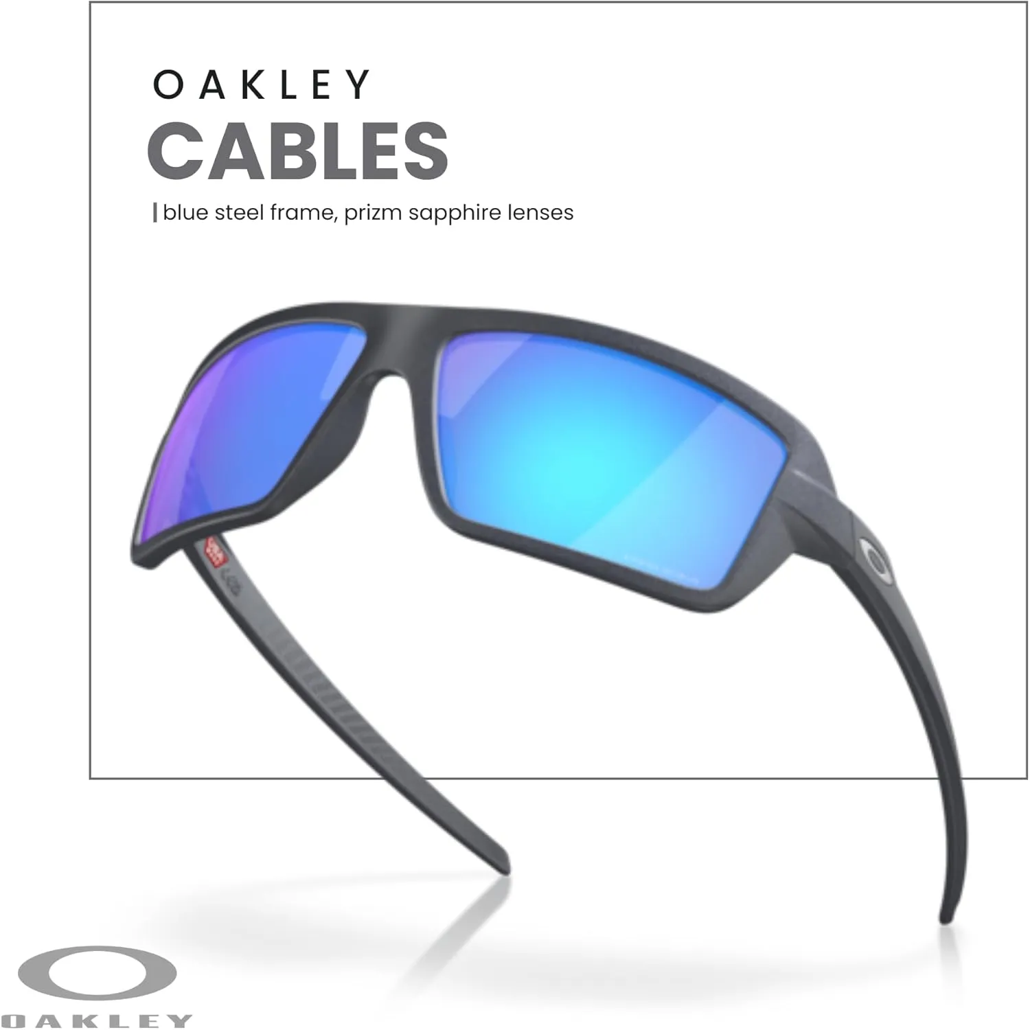 Oakley Cables OO9129 Rectangle Sunglasses for Men   BUNDLE Accessory Leash   Designer iWear Kit
