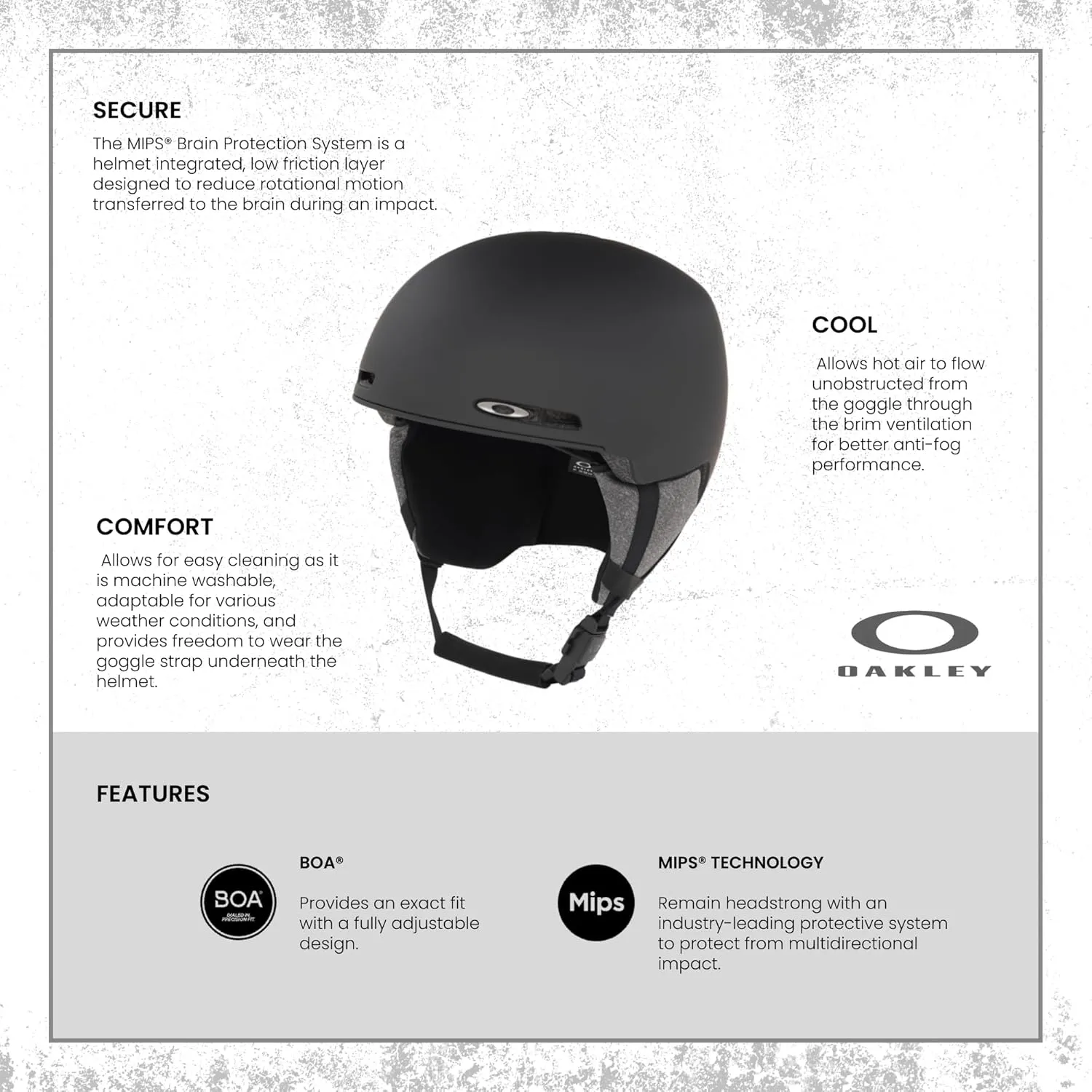Oakley MOD1 MIPS Ski Snowboarding Helmet for Men for Women   Bundle with Designer iWear Collapsible Water Bottle with Carabiner