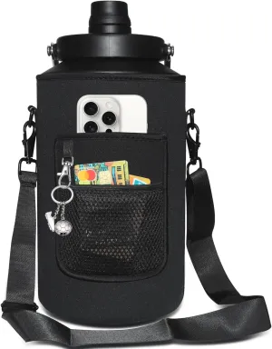 One Gallon Jug Holder Fit for YETI Jug & RTIC Gallon Jug & Kerilyn Insulated Jug, Water Bottle Holder with Shoulder Strap Carrier/Pouch Sleeve for Outdoor Activities