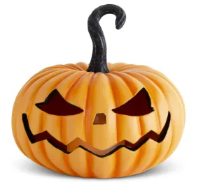 Orange Resin LED Flicker Flame Jack O Lantern - 3 Styles