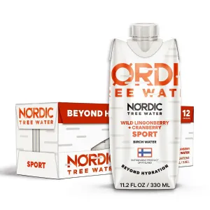 Organic Birch Tree Water SPORT – Hydration & Recovery Drink, Natural Electrolytes & Antioxidants, BPA-Free Tetra Pak, Low-Calorie Sports Hydration (Pack of 12)