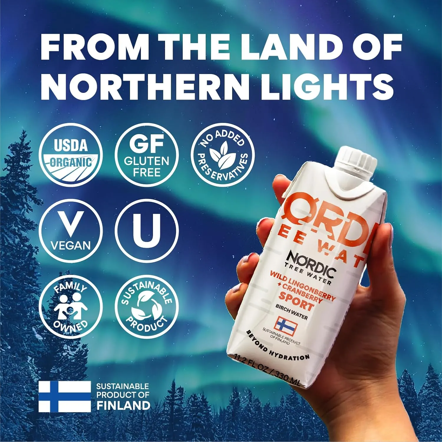 Organic Birch Tree Water SPORT – Hydration & Recovery Drink, Natural Electrolytes & Antioxidants, BPA-Free Tetra Pak, Low-Calorie Sports Hydration (Pack of 12)