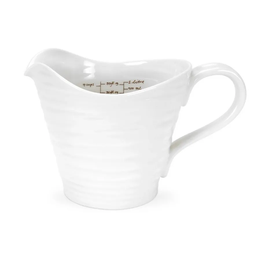 Organic Shaped White Measuring Jug