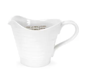 Organic Shaped White Measuring Jug
