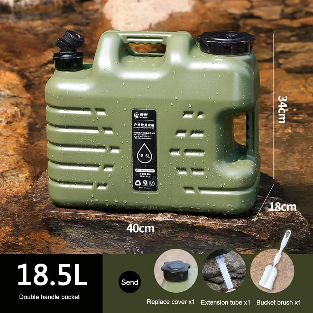 Orgonite Portable Camping Water Tank with Faucet - BPA Free Emergency Water Storage for Outdoor Camping Hiking