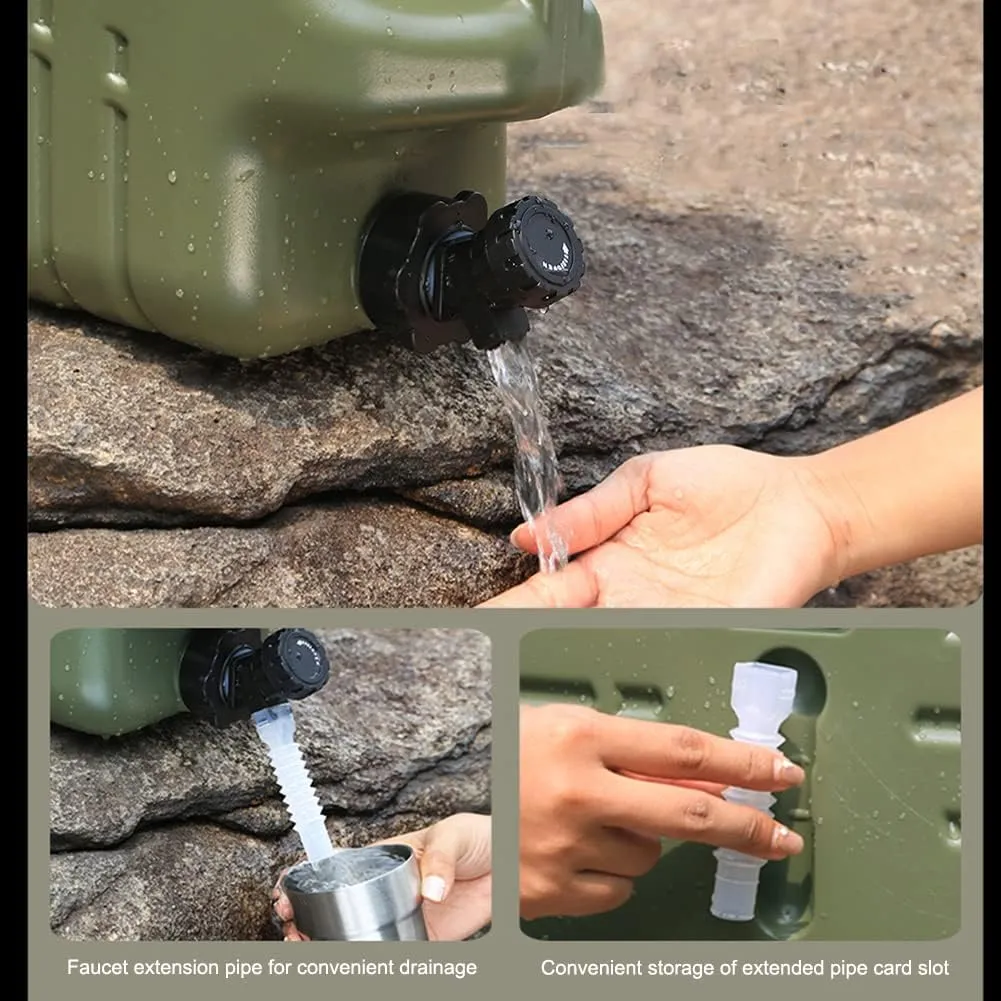 Orgonite Portable Camping Water Tank with Faucet - BPA Free Emergency Water Storage for Outdoor Camping Hiking