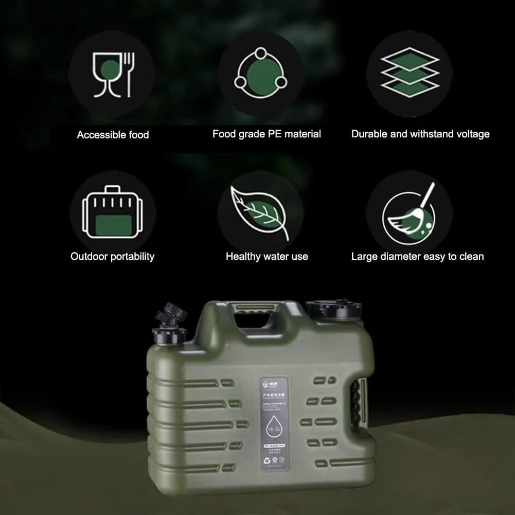 Orgonite Portable Camping Water Tank with Faucet - BPA Free Emergency Water Storage for Outdoor Camping Hiking