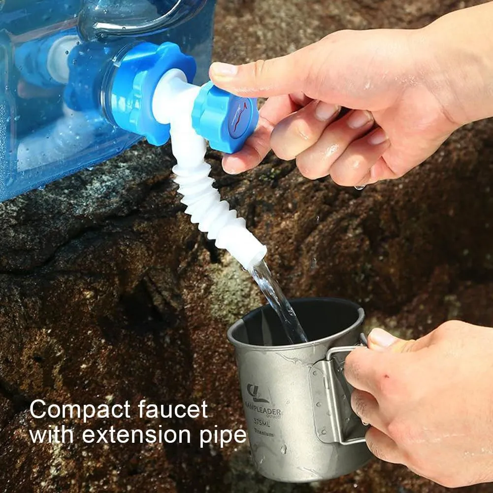 Orgonite Water Storage Containers, Camping Water Container, Portable Water Tank with Faucet Camping Bucket with Tap Water Jug with Spigot BPA Free Emergency Water Storage for Outdoor Camping Hiking