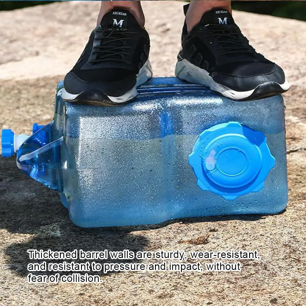 Orgonite Water Storage Containers, Camping Water Container, Portable Water Tank with Faucet Camping Bucket with Tap Water Jug with Spigot BPA Free Emergency Water Storage for Outdoor Camping Hiking
