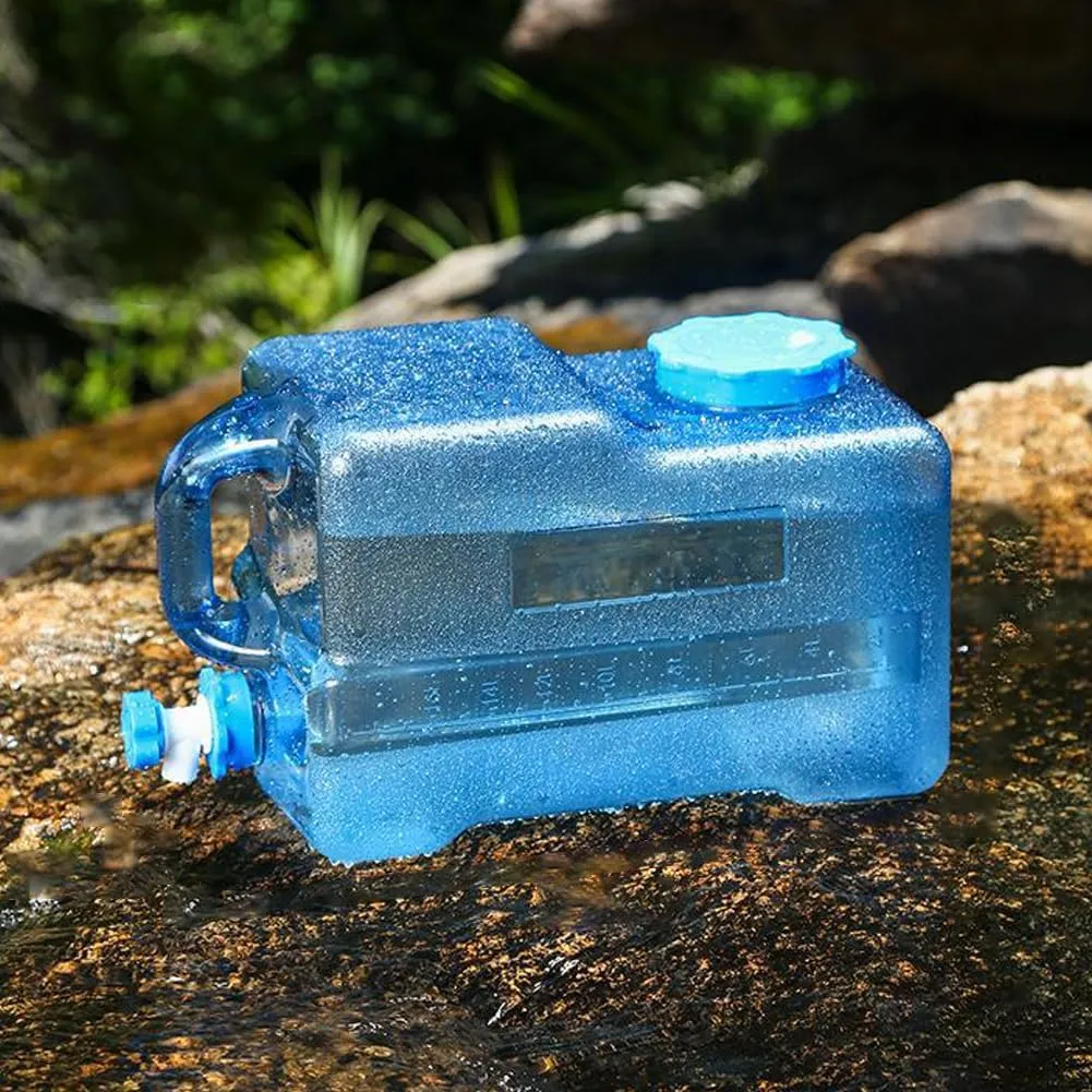 Orgonite Water Storage Containers, Camping Water Container, Portable Water Tank with Faucet Camping Bucket with Tap Water Jug with Spigot BPA Free Emergency Water Storage for Outdoor Camping Hiking