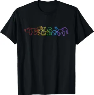 Origami LGBT Rainbow Paper Crane Folding Owl Master Origami T-Shirt