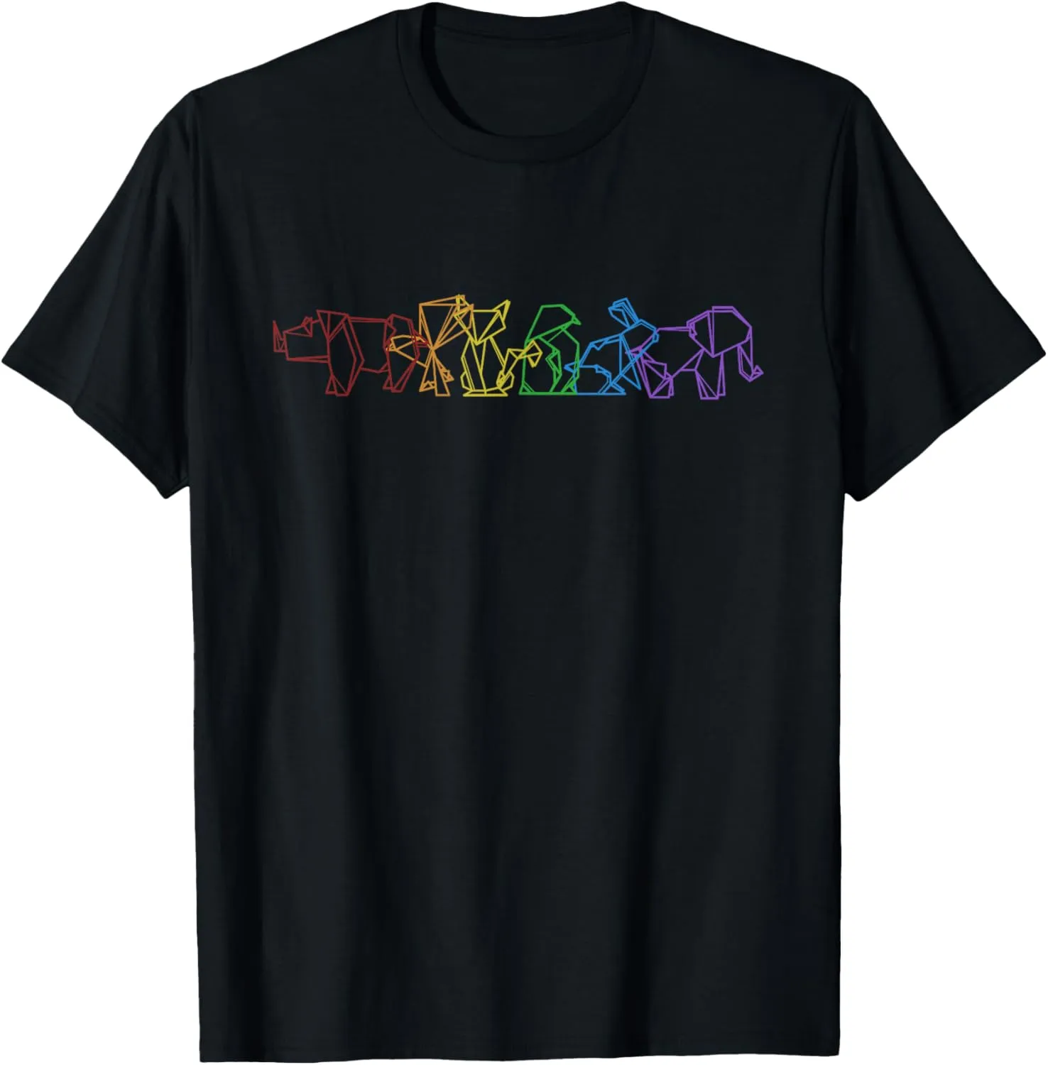 Origami LGBT Rainbow Paper Crane Folding Owl Master Origami T-Shirt