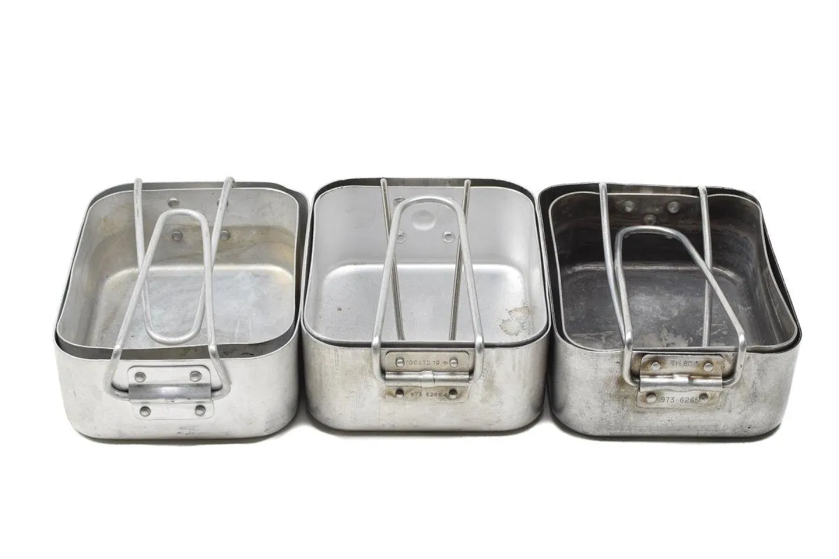 Original British Military mess tins aluminum hiking plate camping outdoor pan