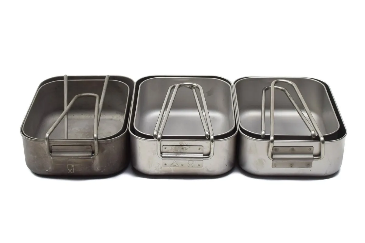 Original Military issue Mess tins stainless steel camping outdoor tableware set