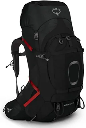 Osprey Aether Plus 60L Men's Backpacking Backpack, Black, L/XL