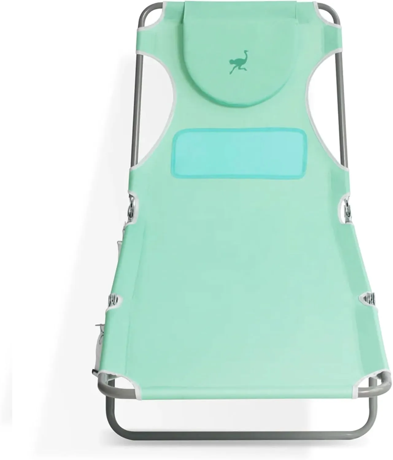 Ostrich Ladies Comfort Lounger, Foldable Beach Camping Pool Tanning Chair, Aqua