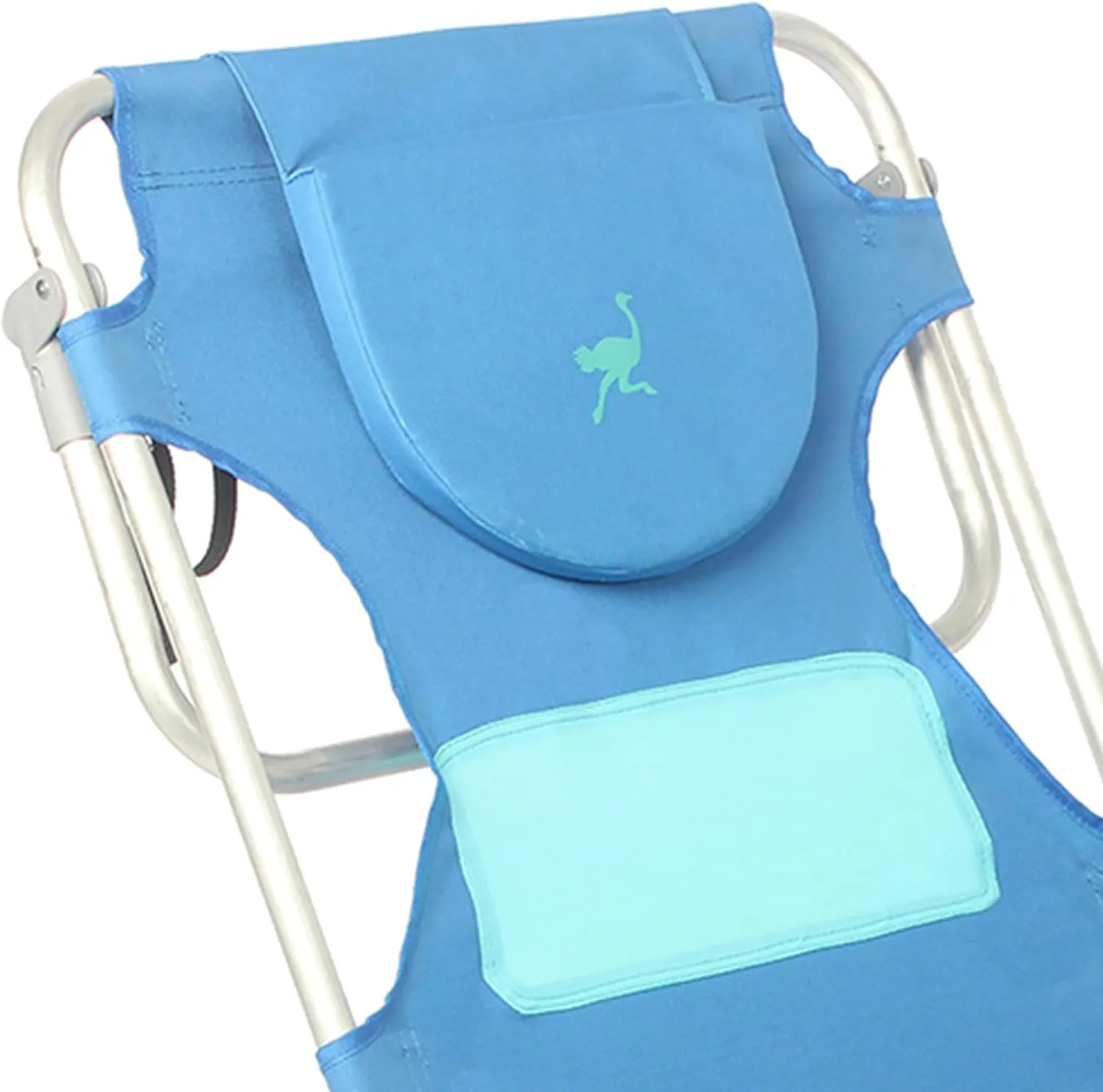 Ostrich Lightweight Ladies Comfort On-Your-Back Outdoor Backpack Beach Chair with 5 Adjustable Positions, Carry Straps & Cup Holder, Blue (2 Pack)