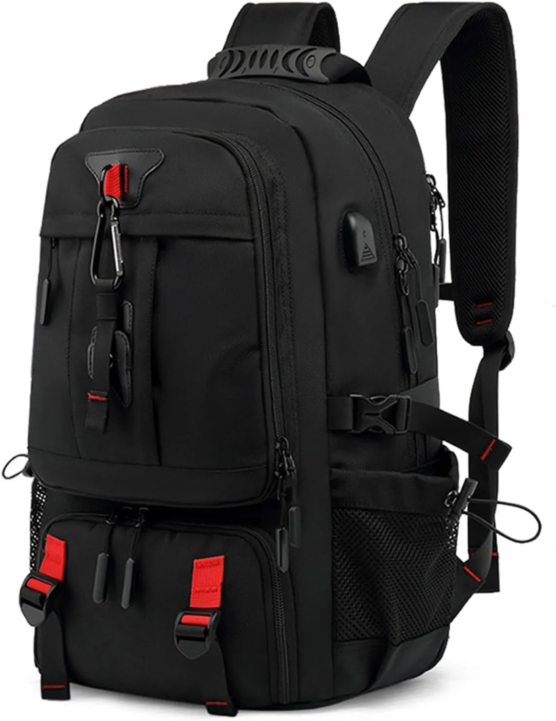 Outdoor Backpack with USB Interface Shoe Compartment Large Capacity Travel Bag Hiking Camping Trekking Gear for Mountaineering and Travel,camping backpack