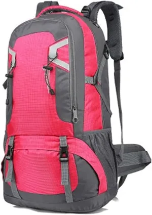 Outdoor Camping Bag Portable Backpack,Travel Hiking Backpack, Lightweight Hiking Daypack for Camping Outdoor Hiking Travel ( Color : Rose red , Size : 60L )