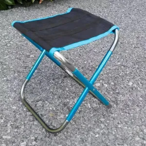 Outdoor Camping Chair Golden Aluminum Alloy Folding Chair with Bag Stool Seat Fishing Camping