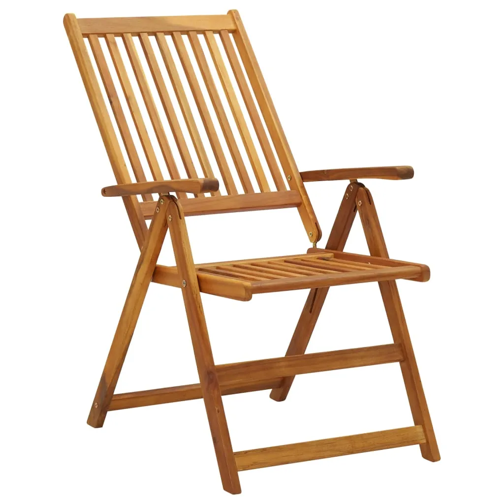 Outdoor Recliner Chairs Patio Reclining Lounge Chair Solid Wood Acacia