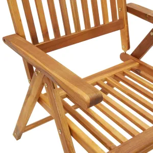 Outdoor Recliner Chairs Patio Reclining Lounge Chair Solid Wood Acacia