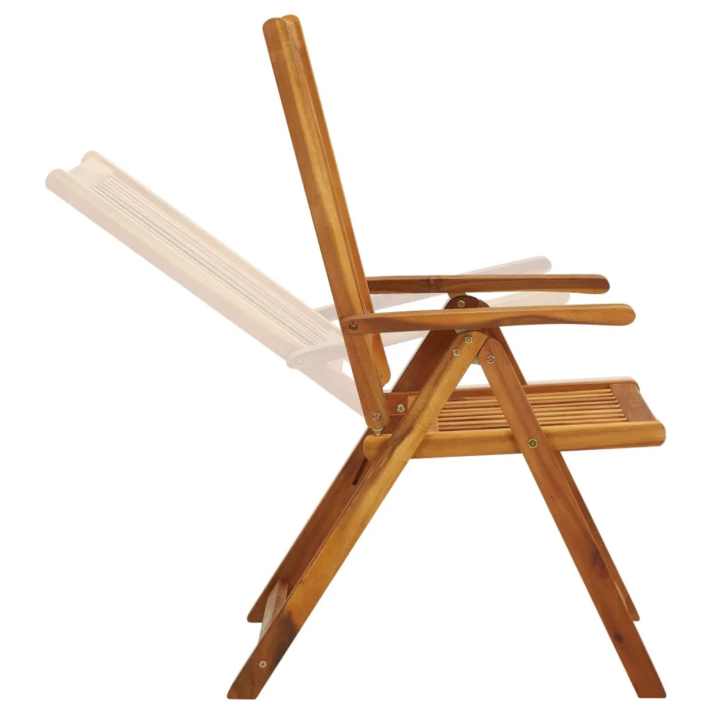 Outdoor Recliner Chairs Patio Reclining Lounge Chair Solid Wood Acacia