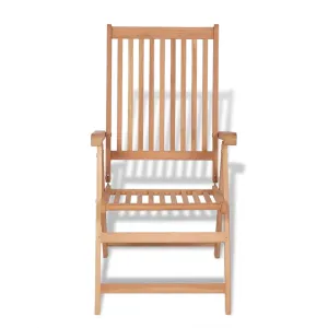 Outdoor Recliner Chairs Patio Reclining Lounge Chair Solid Wood Teak