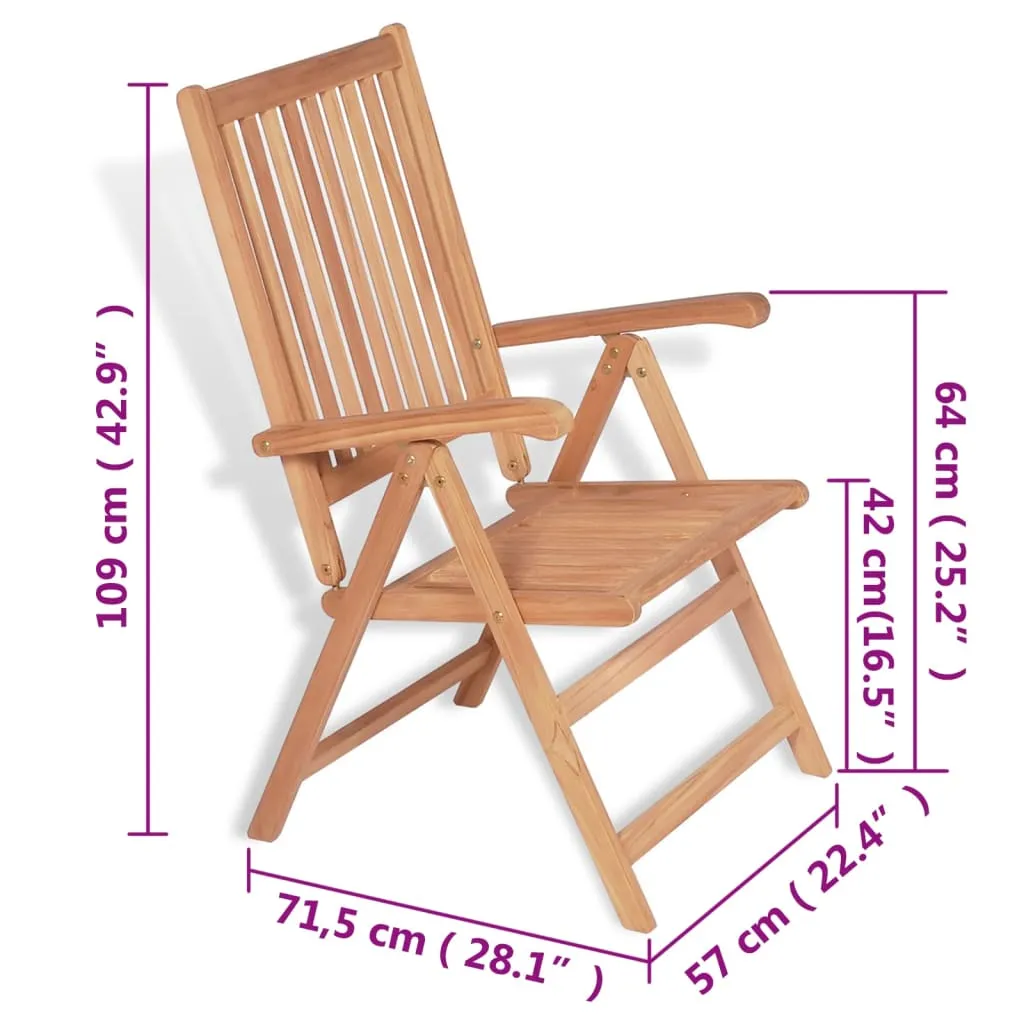 Outdoor Recliner Chairs Patio Reclining Lounge Chair Solid Wood Teak