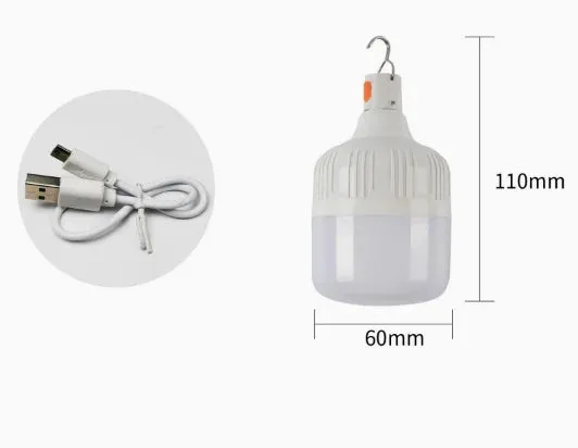 Outdoor USB Rechargeable LED Lamp Bulbs High Brightness Emergency Light Hook Up Camping Fishing Portable Lantern Night Lights