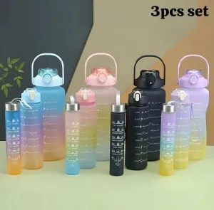 Pack of 3 Sports Water Bottles (Random Colour)
