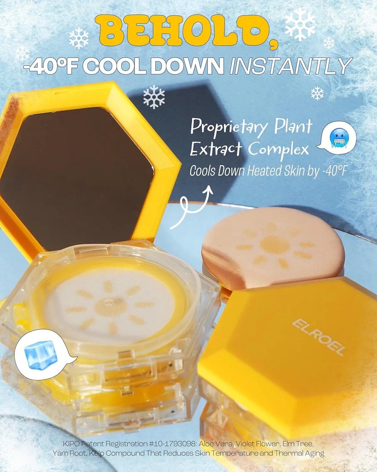 Pang Pang Sun Cushion Plus - Korean Hypoallergenic & Lightweight Sunscreen with Puff Sponge - Broad Spectrum SPF50  PA     (0.53 oz)