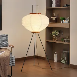 Paper Floor Lamp, Noguchi Rice Paper Lamp for Wabi Sabi Decor, Rice Paper Floor Lamp for Bedroom/Living Room