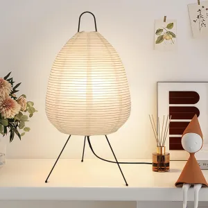 Paper Table Lamp Dimmable Japanese Lantern Lamps with Rice Paper Shade Decoration Standing Light for Bedroom Livingroom Dresser College Dorm Coffee (Classic)