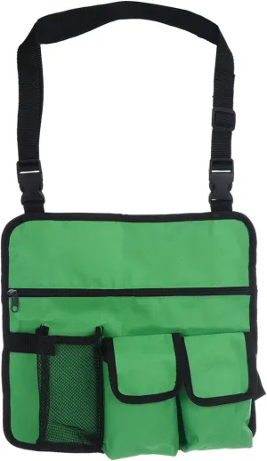 PATIKIL Chair Armrest Organizer, Waterproof Beach Chair Hanging Storage Pouch Snack Magazine Arm Rest Bag with 4 Pockets for Outdoor Camping, Green