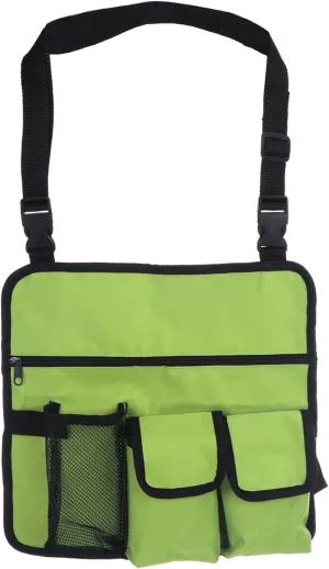 PATIKIL Chair Armrest Organizer, Waterproof Beach Chair Hanging Storage Pouch Snack Magazine Arm Rest Bag with 4 Pockets for Outdoor Camping, Light Green