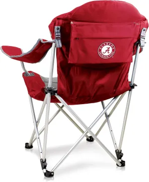PICNIC TIME NCAA Razorbacks Reclining Camp Chair - Beach Chair for Adults - Sports Chair with Carry Bag