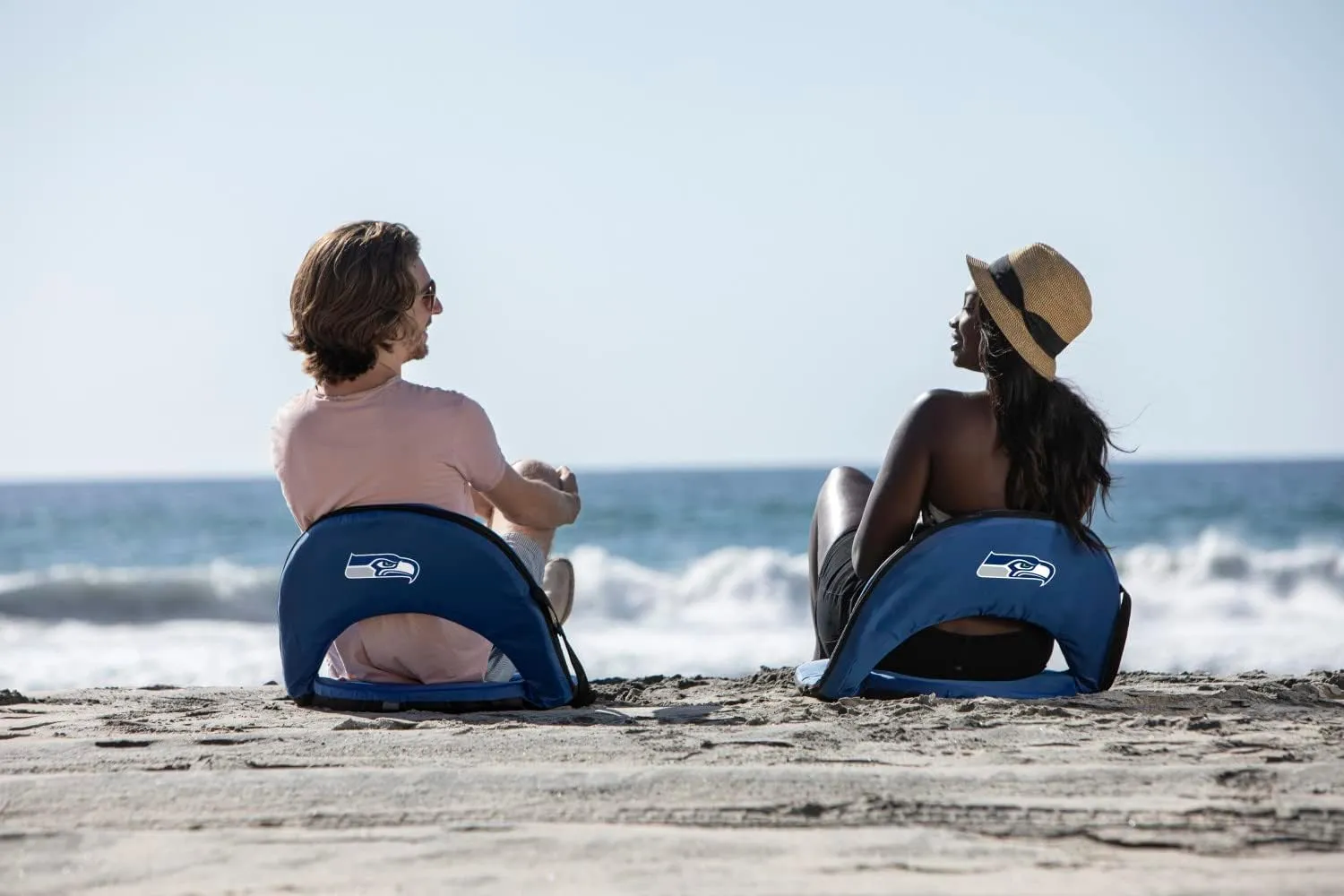 PICNIC TIME NFL Seattle Seahawks Oniva Stadium Seat - Reclining Bleacher Seat with Back Support - Beach Seat