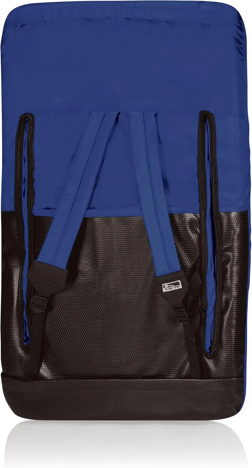 PICNIC TIME ONIVA - a Brand Ventura Reclining Stadium Seat with Back Support - Bleacher Seat - Beach Floor Chair, (Navy Blue)