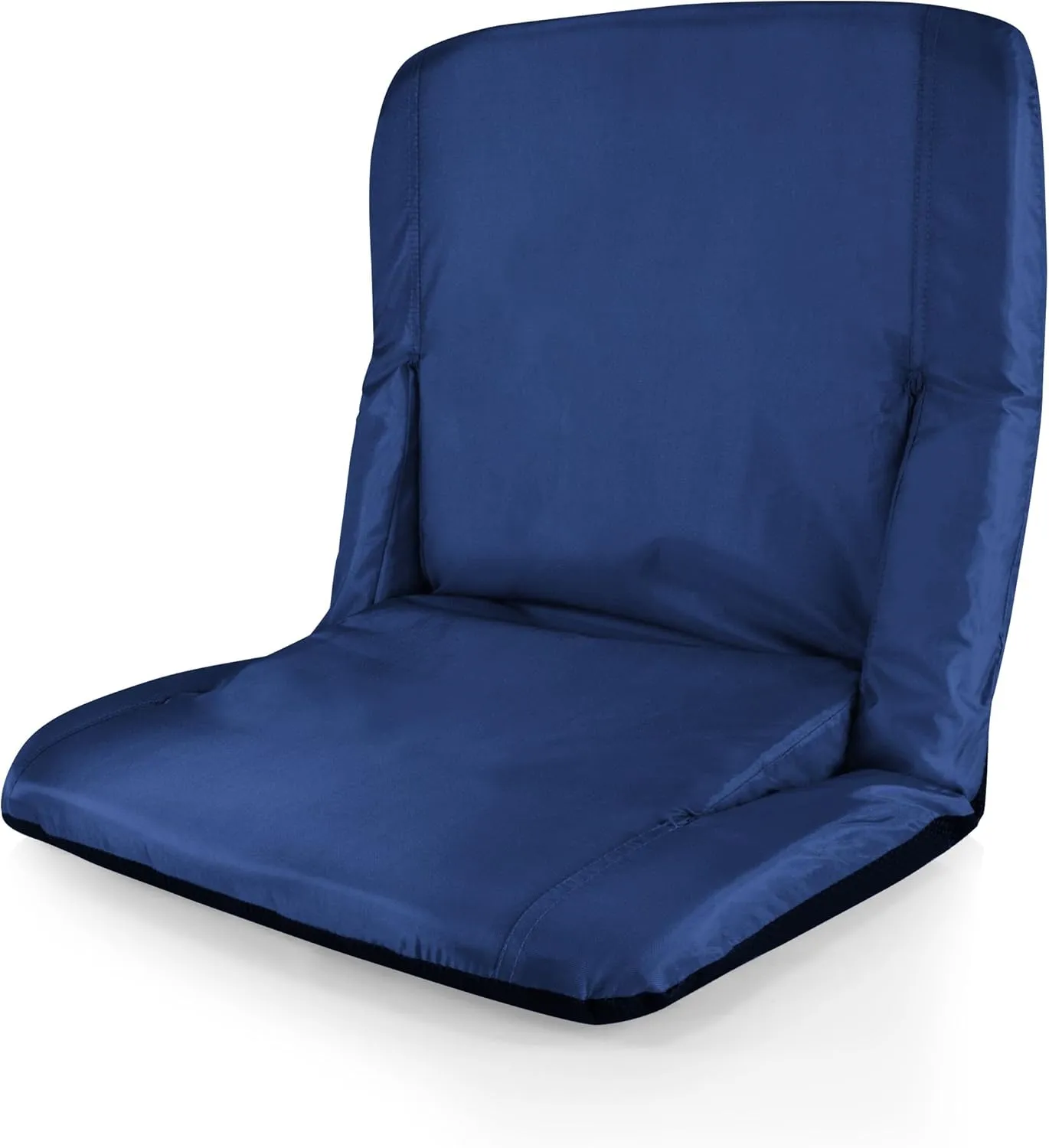 PICNIC TIME ONIVA - a Brand Ventura Reclining Stadium Seat with Back Support - Bleacher Seat - Beach Floor Chair, (Navy Blue)