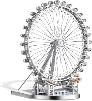 Piececool 3D Metal Model Puzzles for Adults, Upgraded Large London Eye Architecture 3D Metal Models Building Kits, Best Birthday Gifts, 141 Pcs