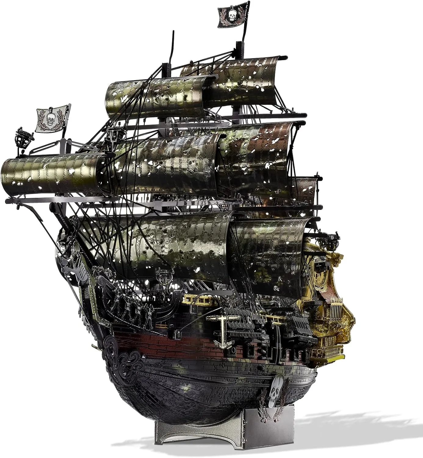 Piececool 3D Metal Puzzles for Adults, The Queen Anne's Revenge Pirate Ship Model Kits, 3D Watercraft Model Building Kit, DIY Craft Kits Difficult 3D Puzzles for Family Time